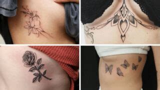 under boob tattoo ideas|23 Under Breast Tattoo Ideas For The Bravest。